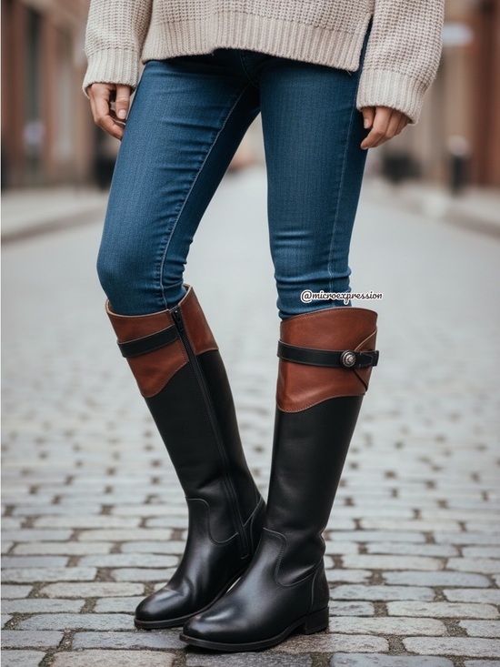 Frye Shoes - $399 Frye Molly Button Black Brown Multicolor Leather Equestrian Riding Boots